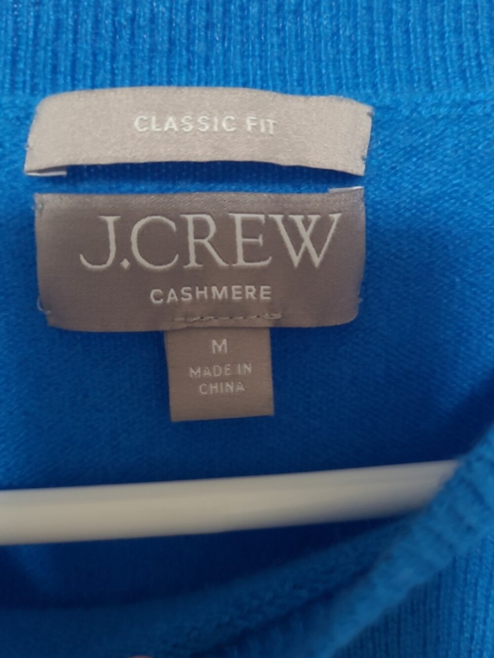 J. Crew Blue Cashmere Crewneck Sweater medium - Picture 3 of 4